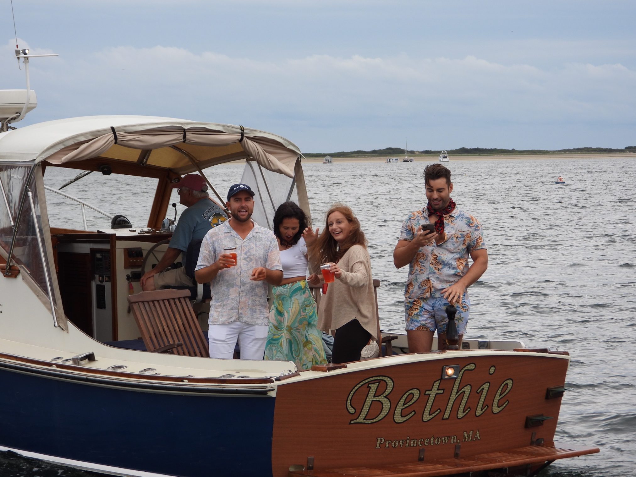 A fun harbor cruise aboard Bethie off Race Point in Provincetown